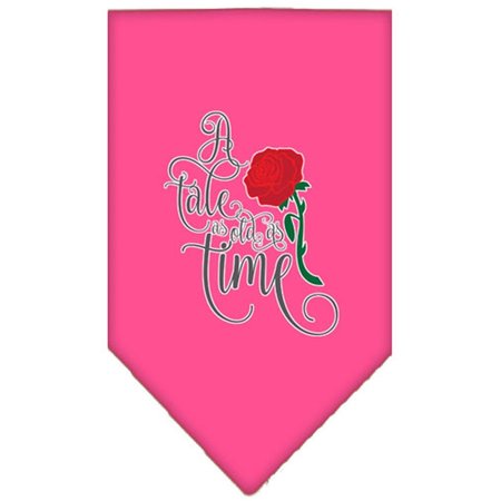 MIRAGE PET PRODUCTS Timeless Tale Screen Print BandanaBright Pink Large 66-442 LGBPK